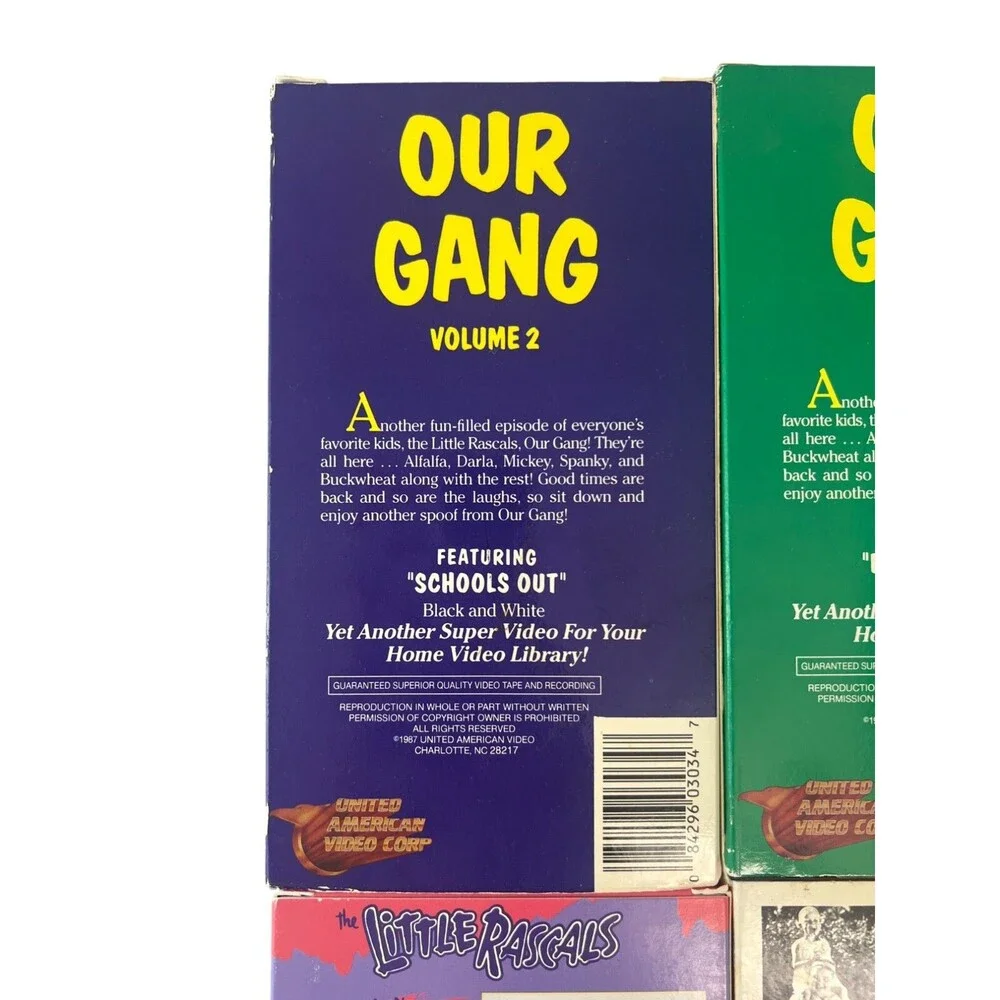 THE LITTLE RASCALS / OUR GANG TV Show & Movie Lot 7 VHS Tapes 80s 90 Tested